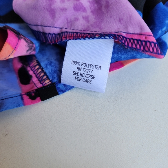 Candie's Tank Top Sleeveless Multicolor Floral Print Lightweight Assymetric Sz M - Picture 6 of 9